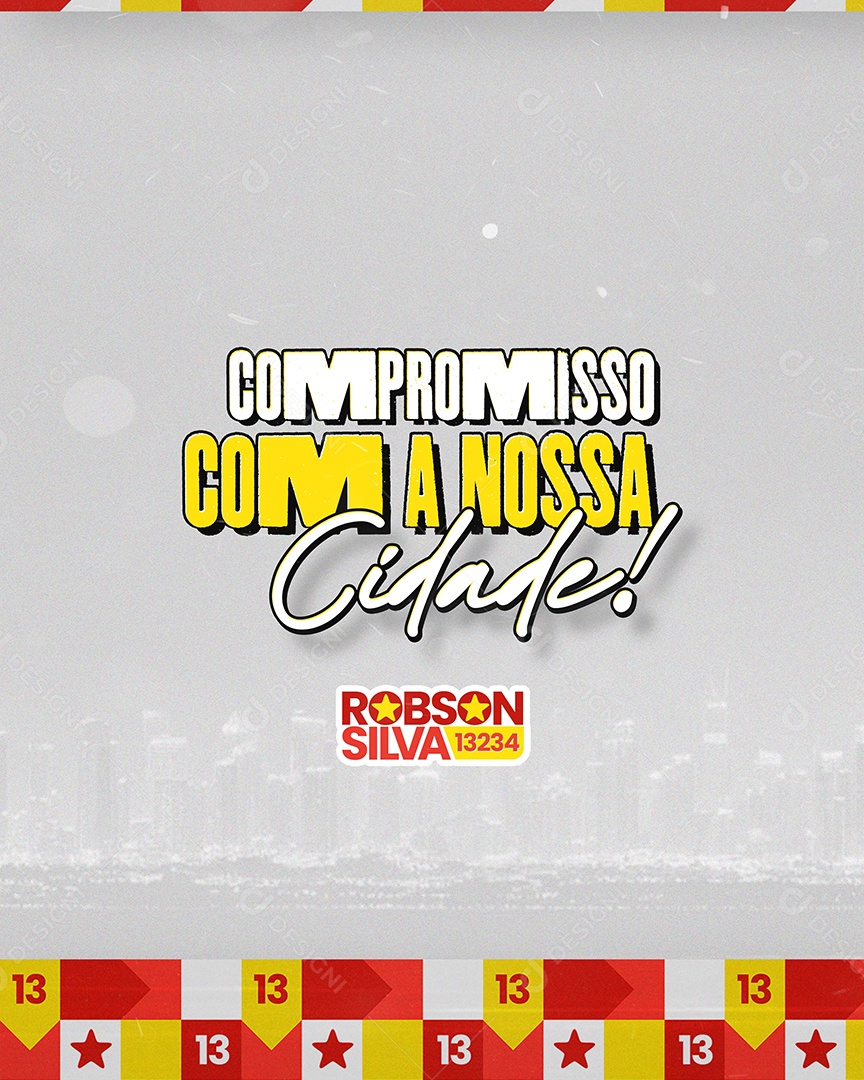 Campanha Eleitoral Política Prefeito Vereador Social Media PSD Editável