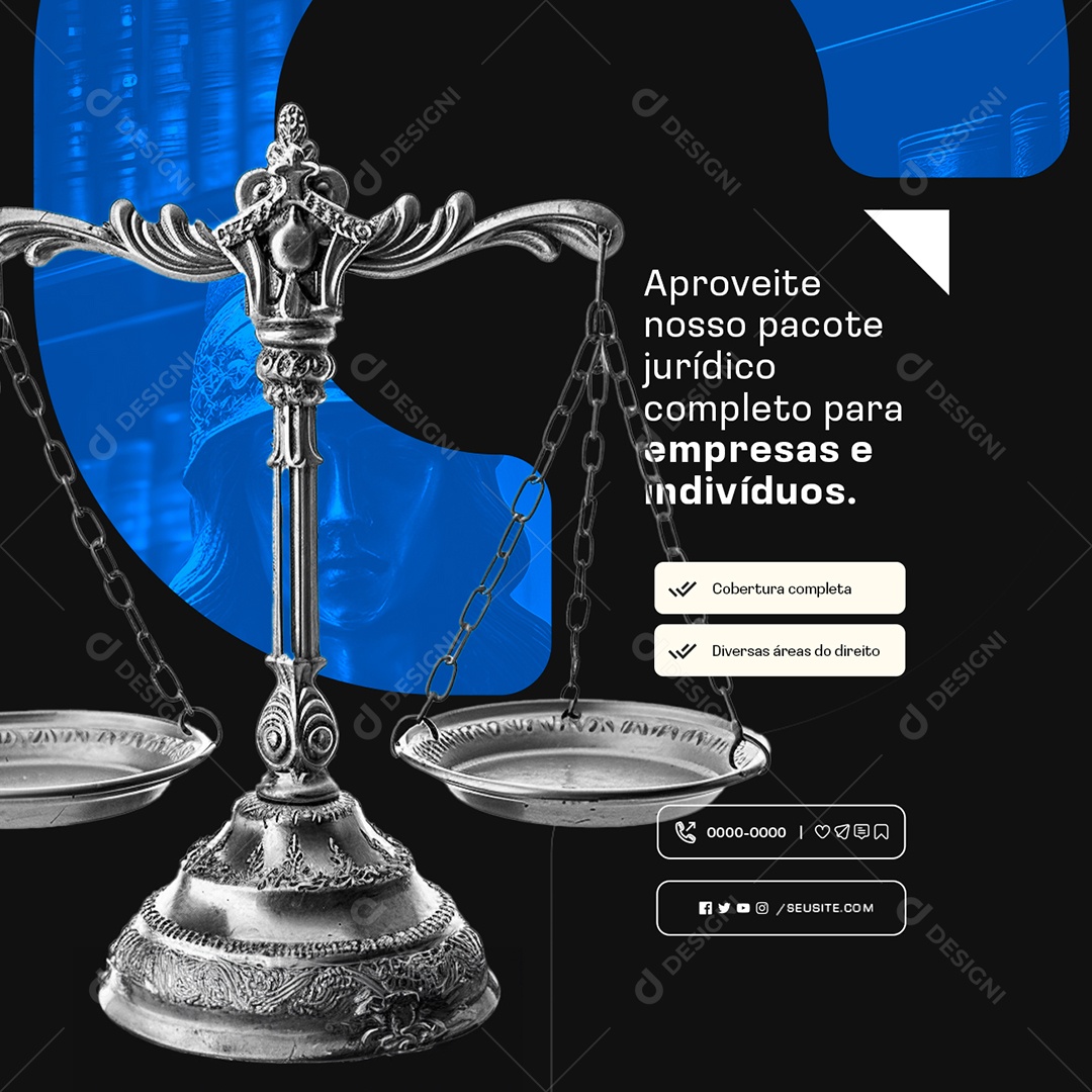Advocacia Jurídico Completo Social Media PSD Editável