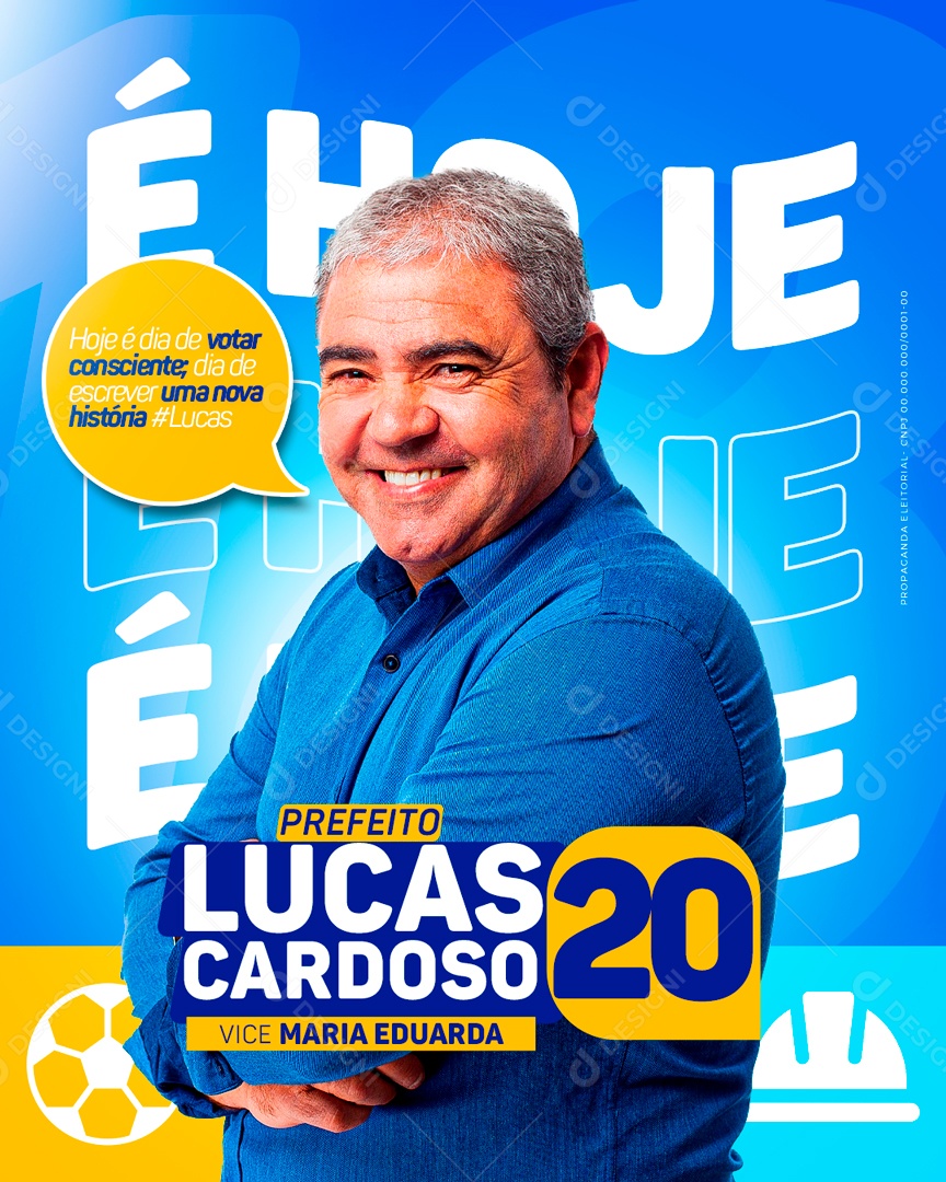 Política Prefeito Lucas Cardoso Social Media PSD Editável