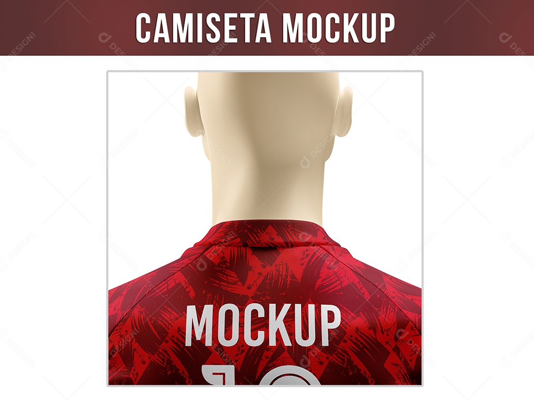Camiseta de Costas Mockup PSD Editável