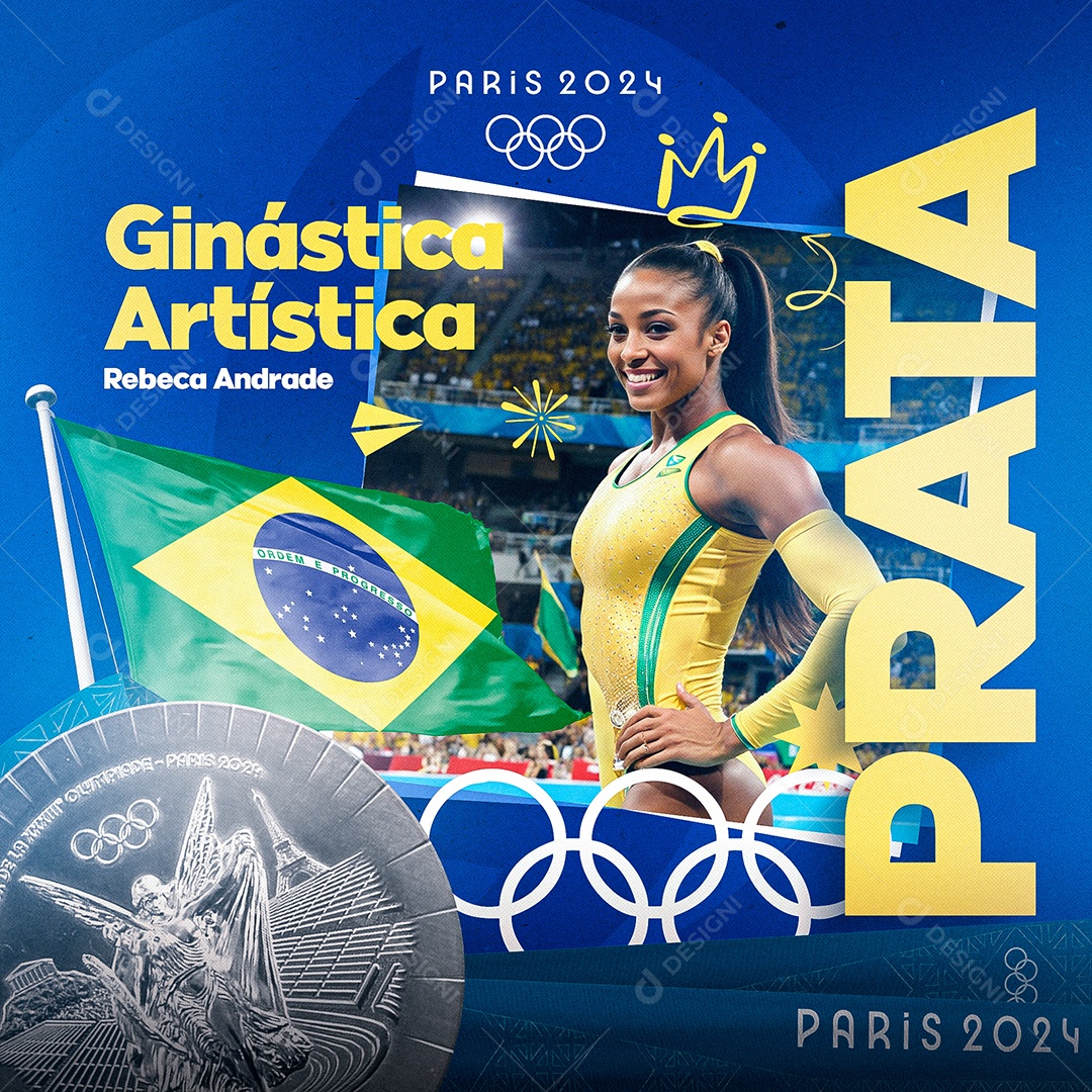 Ginástica Artística Social Media PSD Editável