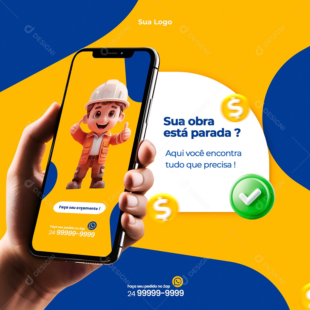 Editable Social Media Contraction Material PSD