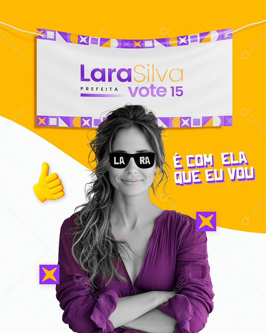 Vote Certo Laura Silva 15 Social Media PSD Editável