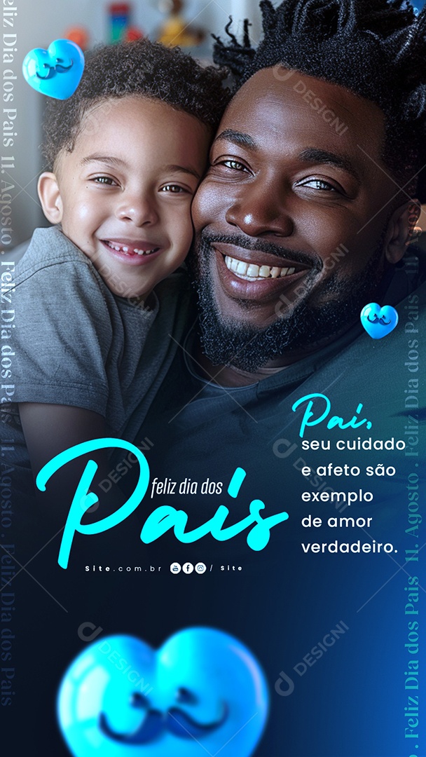 Story Feliz Dia Dos Pais 11 de Agosto Social Media PSD Editável