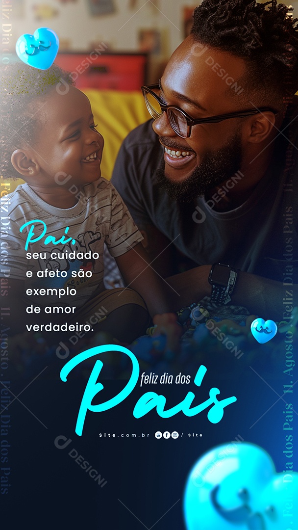 Story Dia Dos Pais 11 de Agosto Social Media PSD Editável