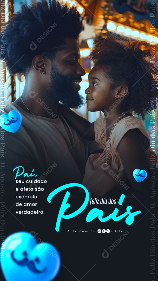 Story Dia Dos Pais 11 de Agosto Social Media PSD Editável