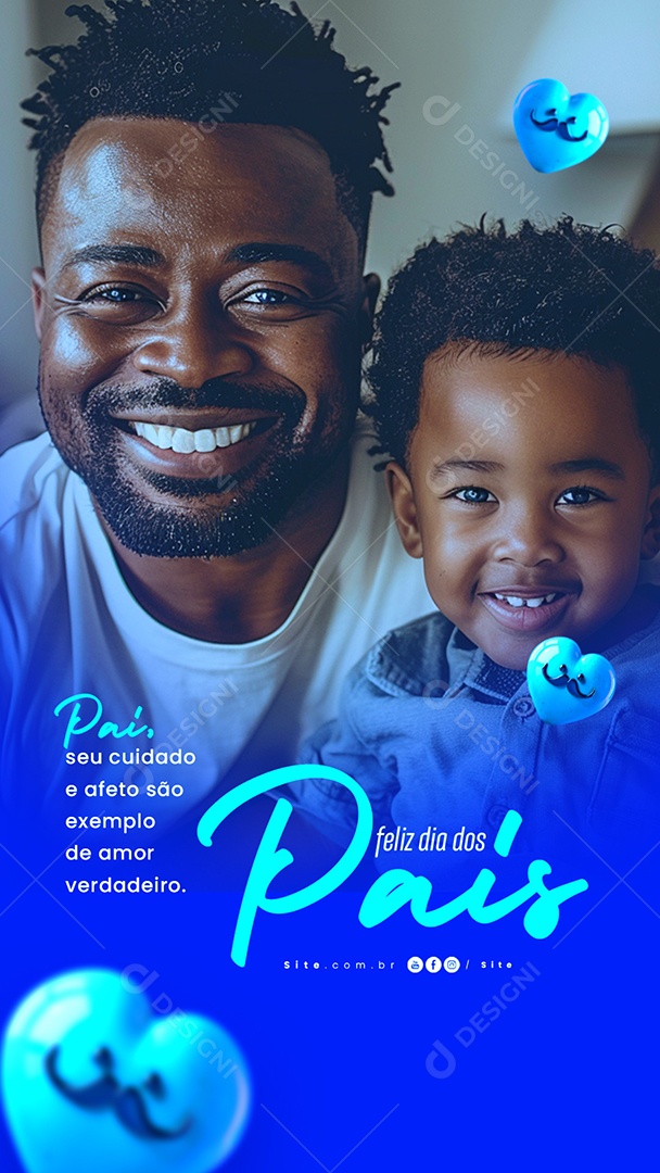 Story Feliz Dia Dos Pais 11 de Agosto Pai Cuidado e Afeto Social Media PSD Editável