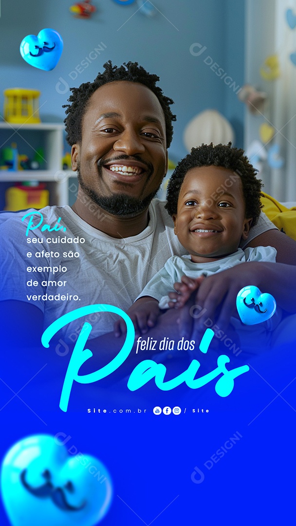 Story Dia Dos Pais 11 de Agosto Pai Cuidado e Afeto Social Media PSD Editável