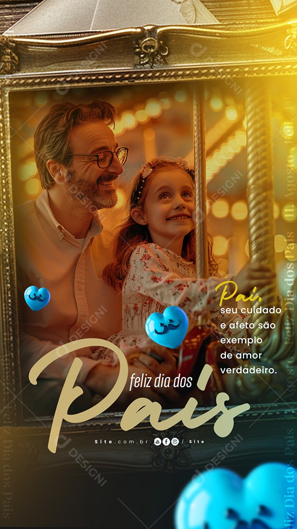 Story Dia Dos Pais 11 de Agosto Pai Social Media PSD Editável