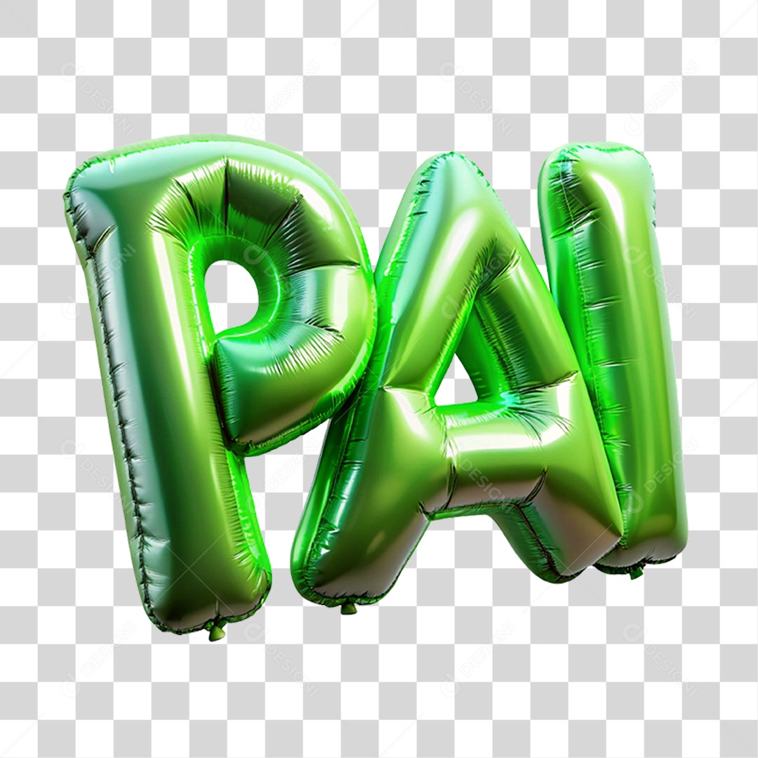 Elemento 3D Balões Pai PNG Transparente