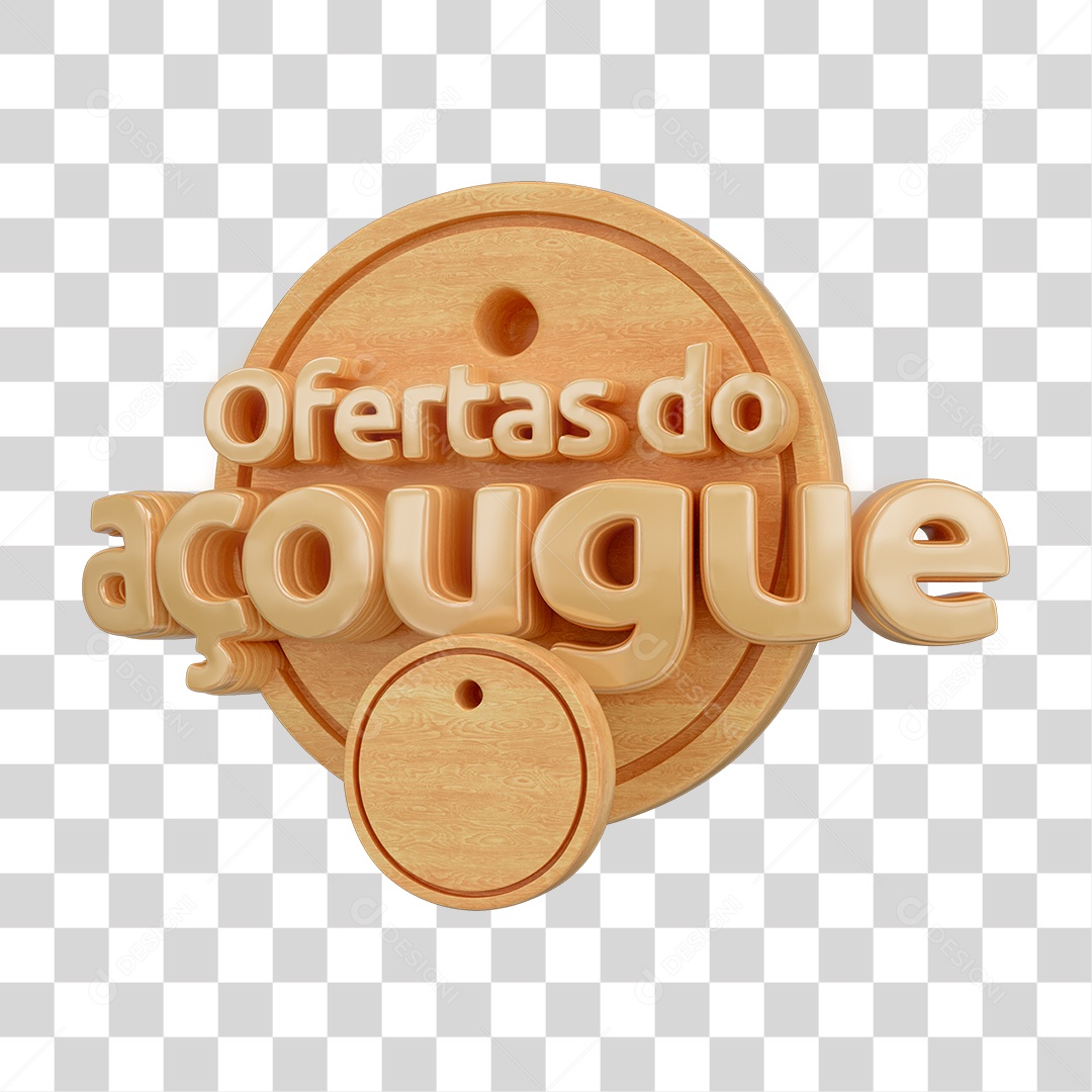Selo 3D Ofertas do Açougue PNG Transparente
