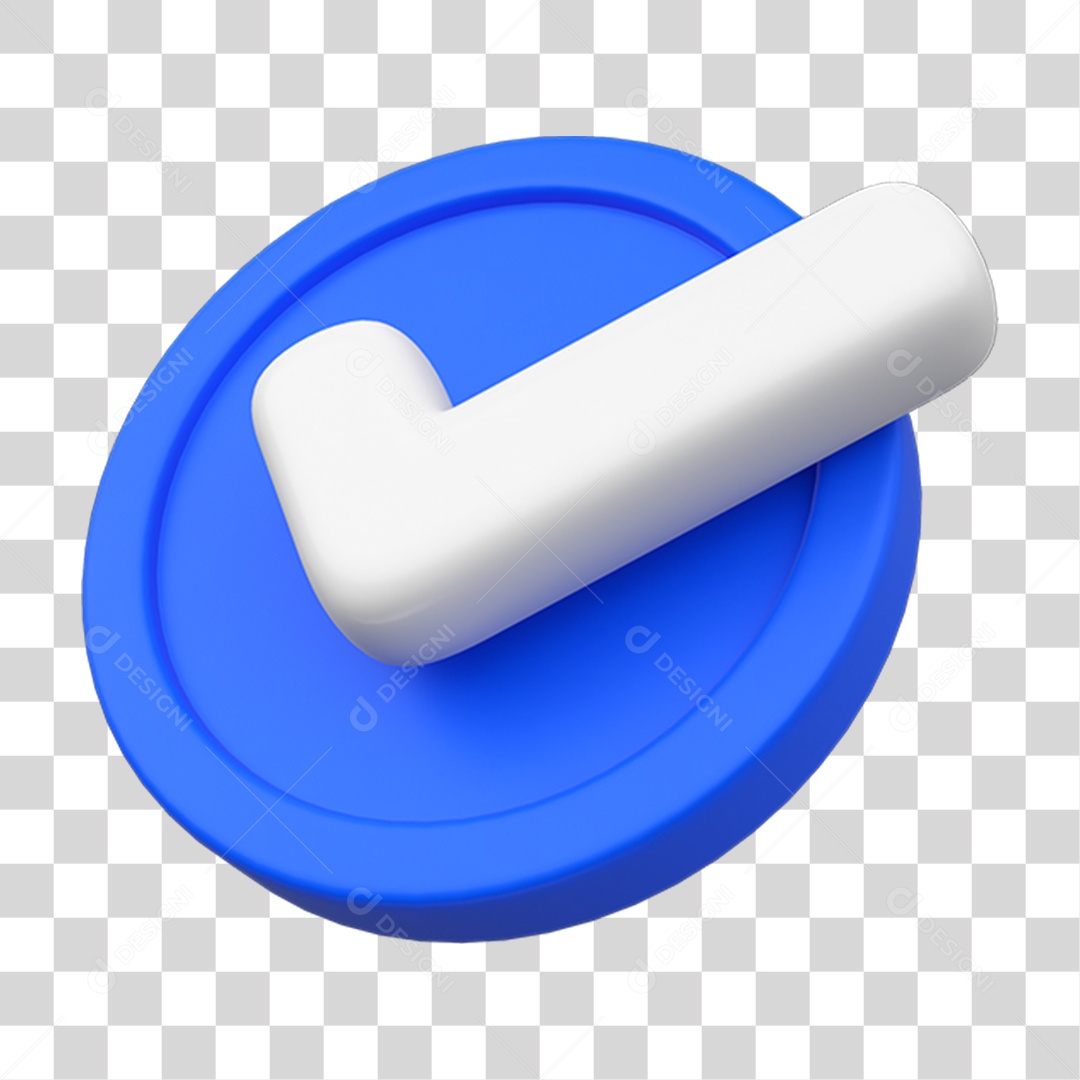 Elemento 3D Sinal Confirmado PNG Transparente