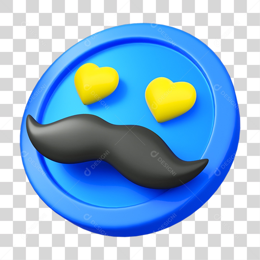 Elemento 3D Emoji Dia dos Pais PNG Transparente