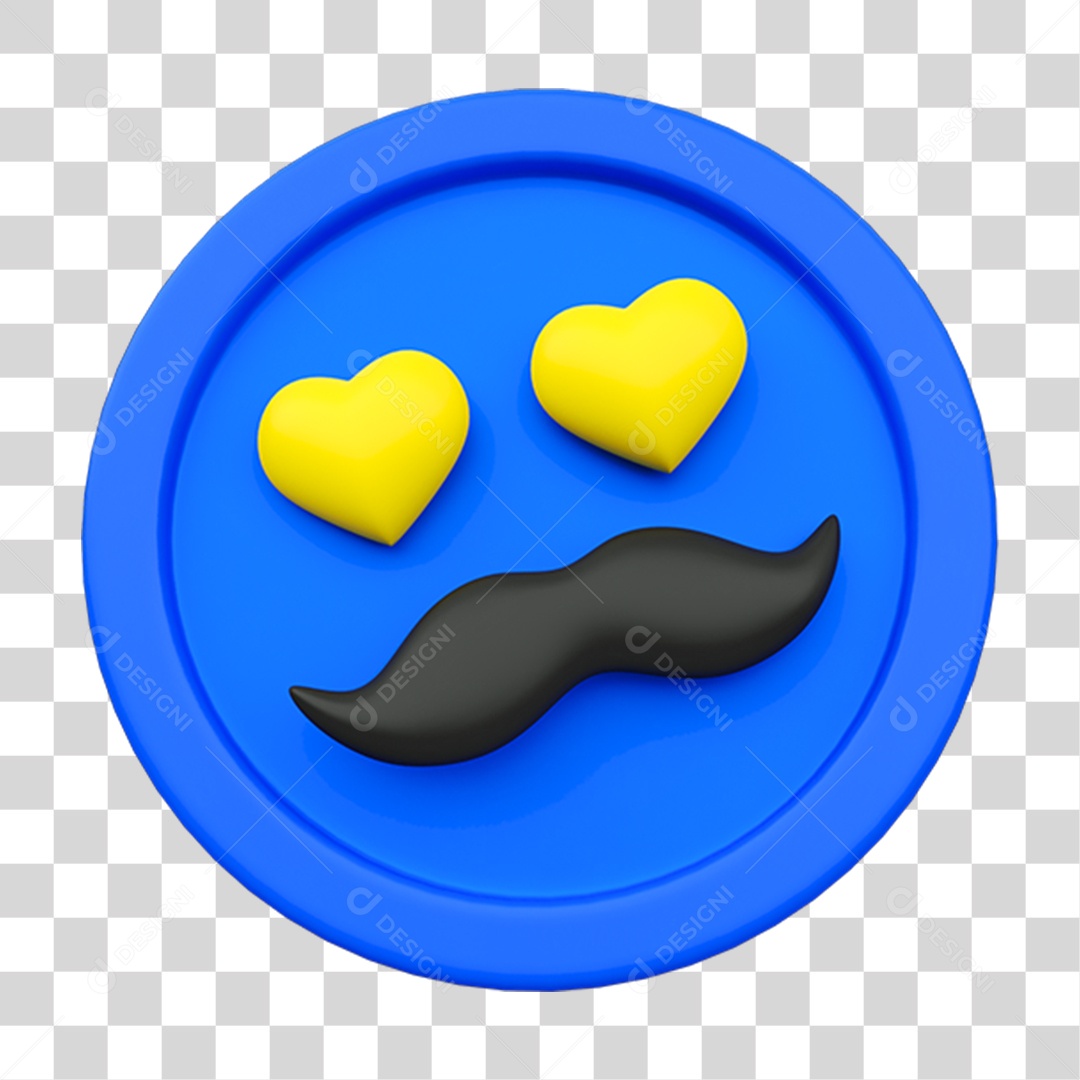 Elemento 3D Emoji Dia dos Pais PNG Transparente