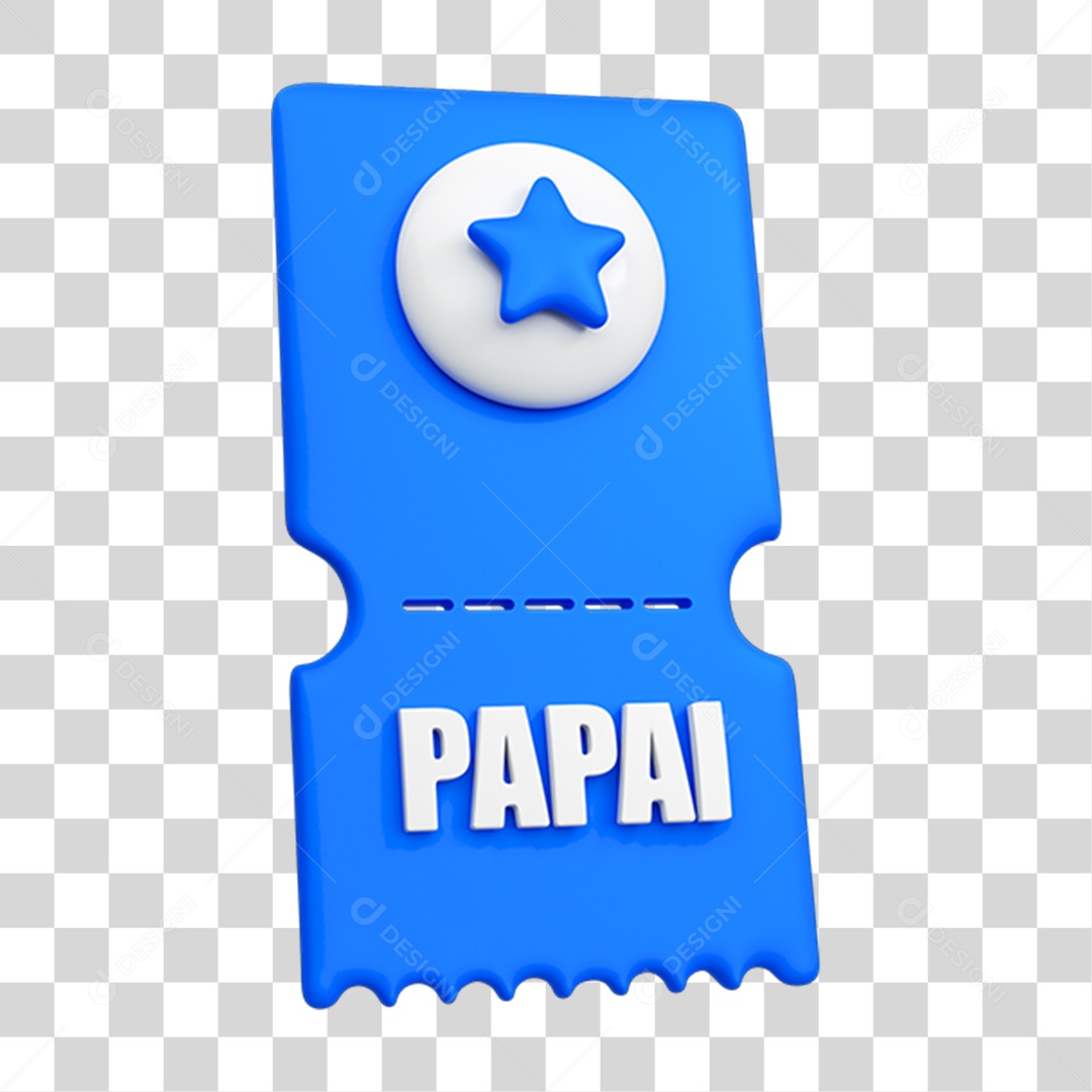Selo 3D Papai PNG Transparente
