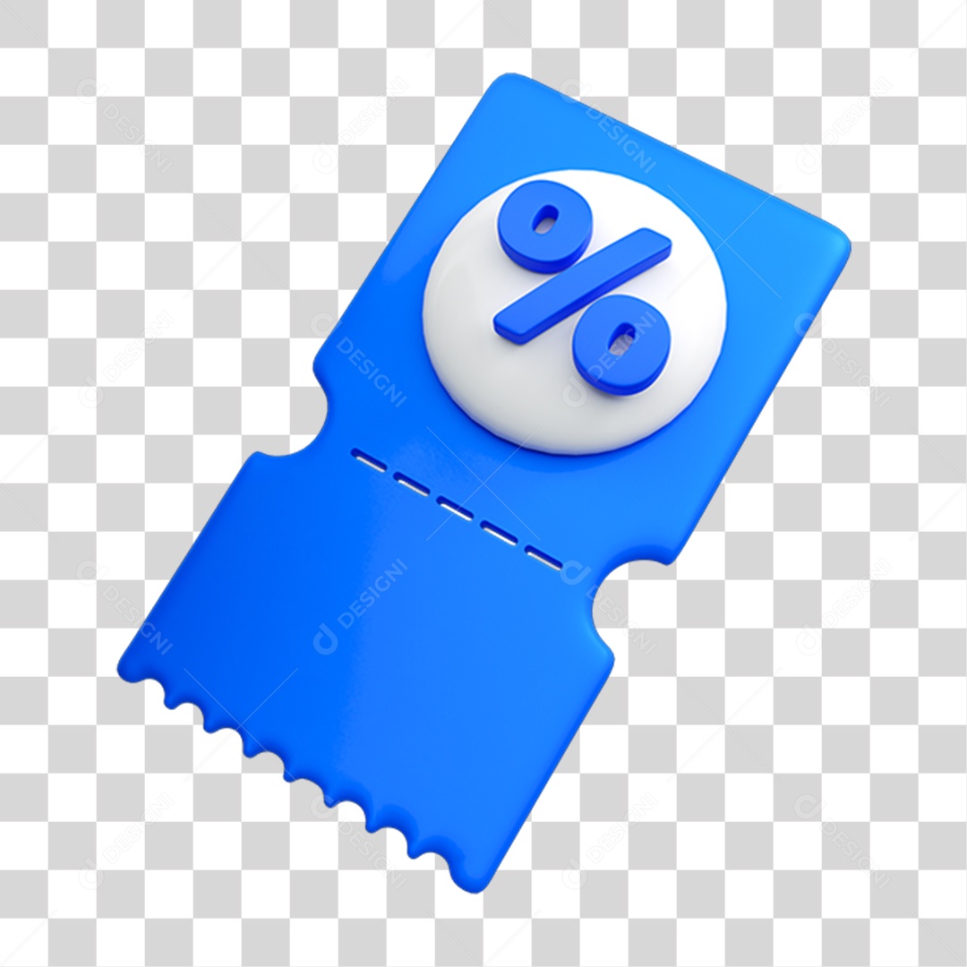 Elemento 3D Selo Etiqueta Porcentagem PNG Transparente
