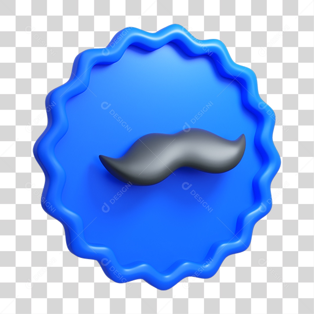 Elemento 3D Selo Etiqueta PNG Transparente