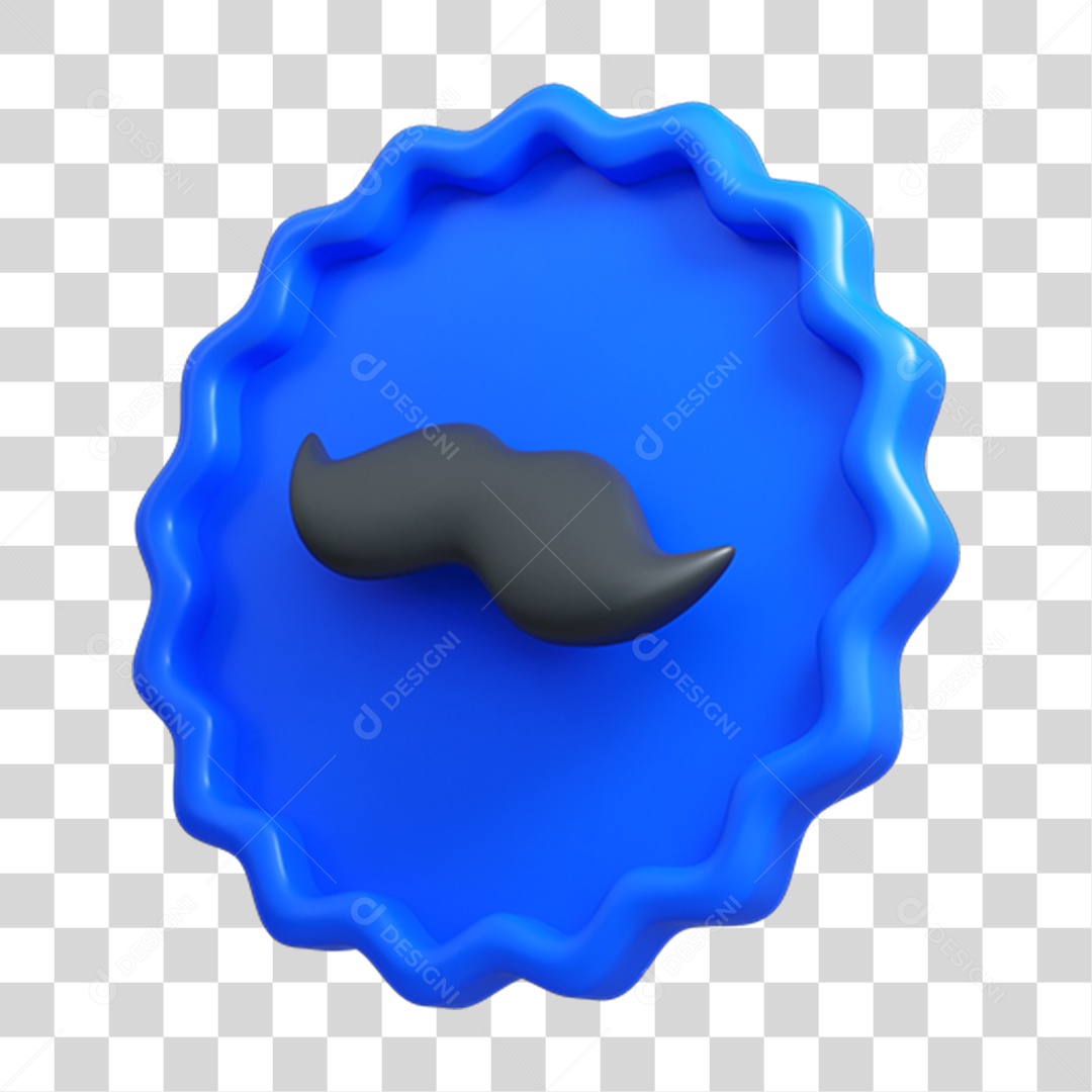 Elemento 3D Selo Etiqueta PNG Transparente