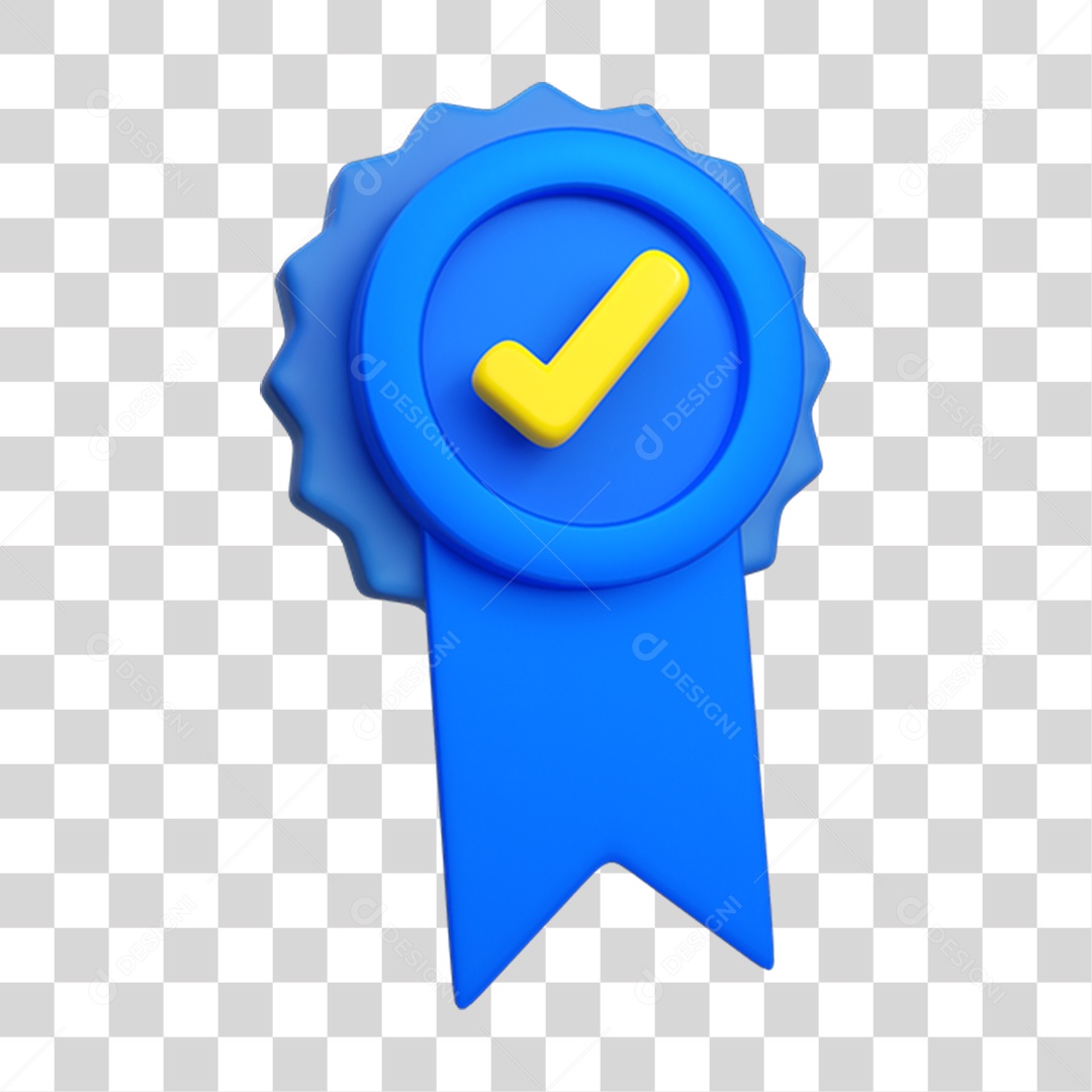 Elemento 3D Selo Etiqueta PNG Transparente