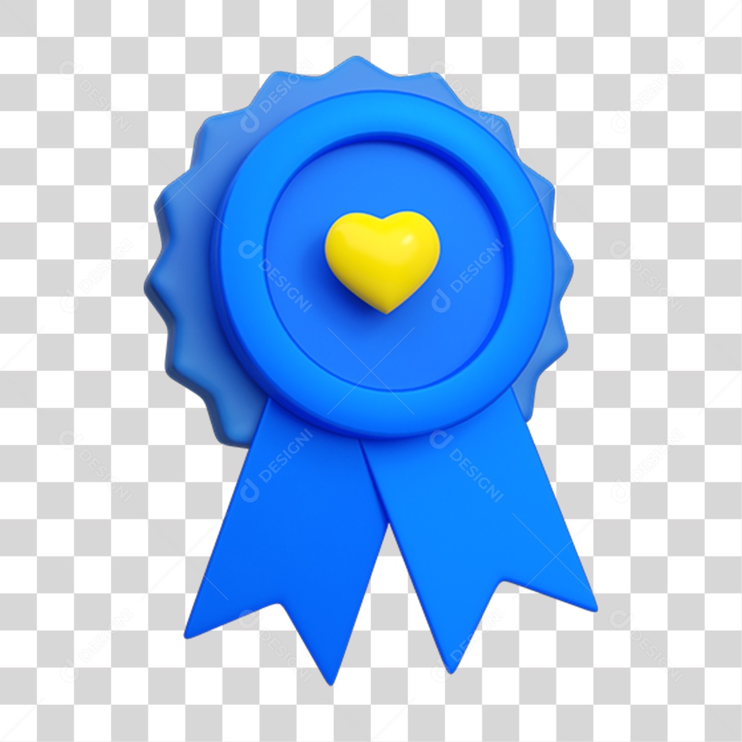 Elemento 3D Selo Etiqueta PNG Transparente