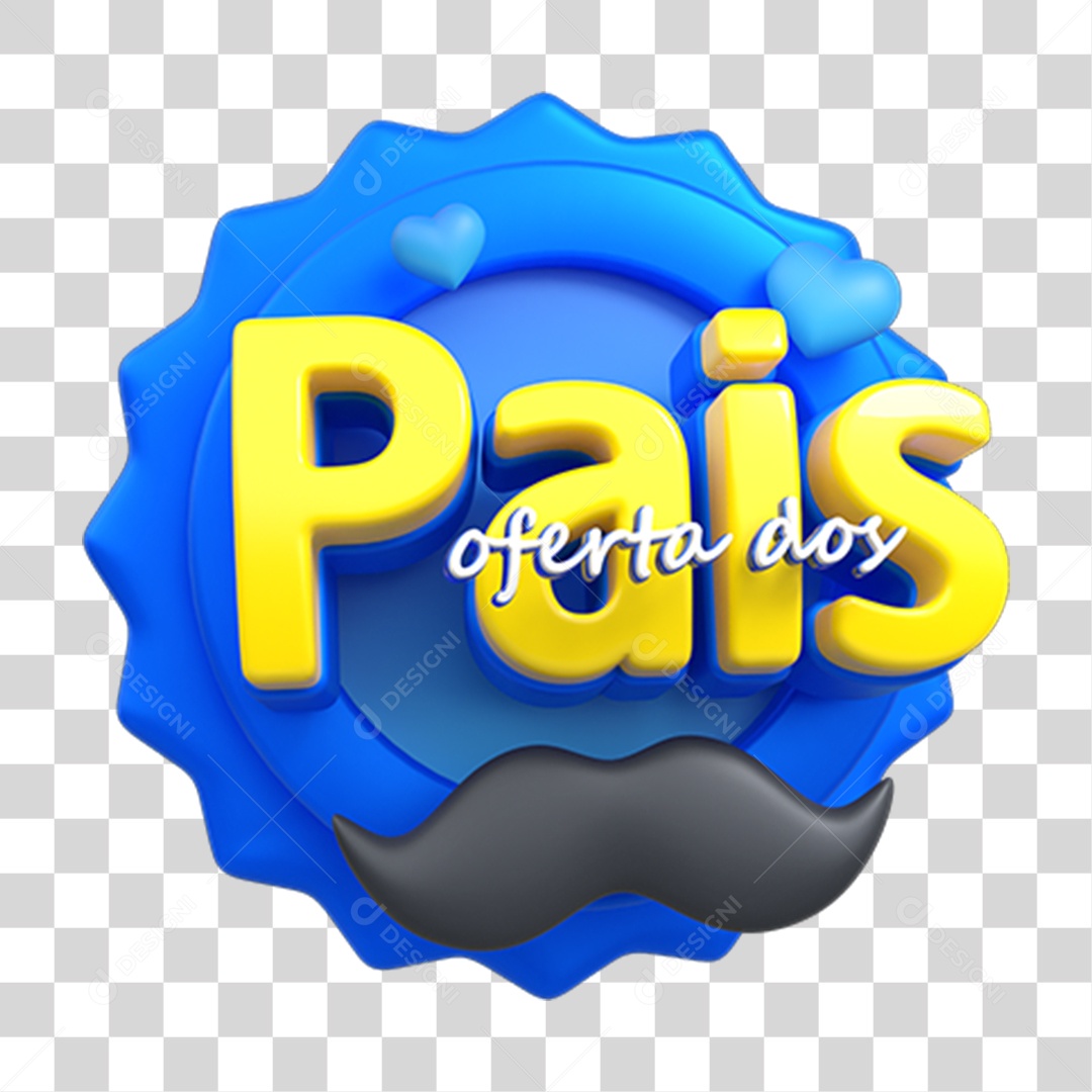 Selo 3D Ofertas dos Pais PNG Transparente
