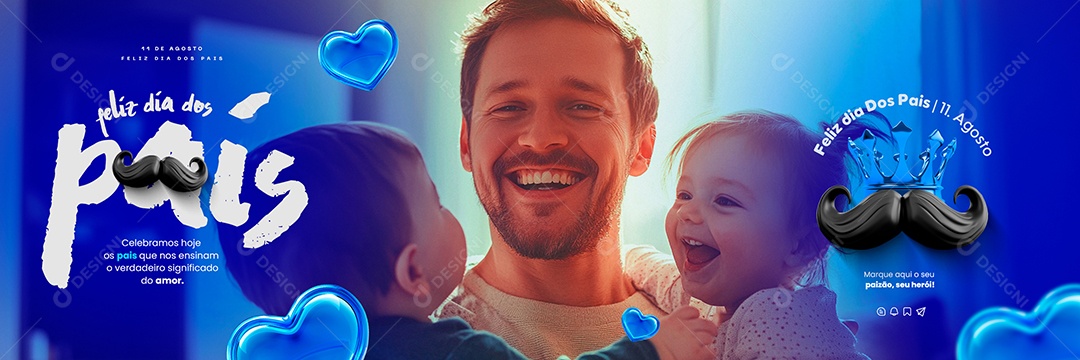 Carrossel Dia Dos Pais 11 de Agosto Social Media PSD Editável