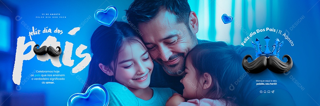 Carrossel Dia Dos Pais 11 de Agosto que nos Ensinam o Verdadeiro Significado de Amor Social Media PSD Editável