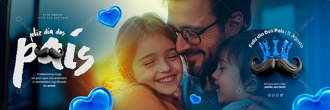 Carrossel Dia Dos Pais 11 de Agosto Celebramos Hoje  Social Media PSD Editável