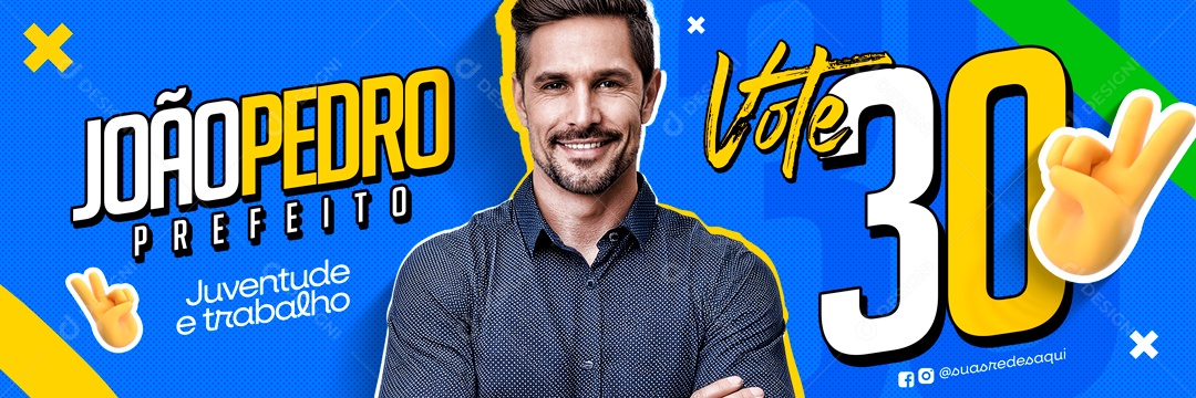 Carrossel Política Prefeito João Pedro Juventude e Trabalho Social Media PSD Editável