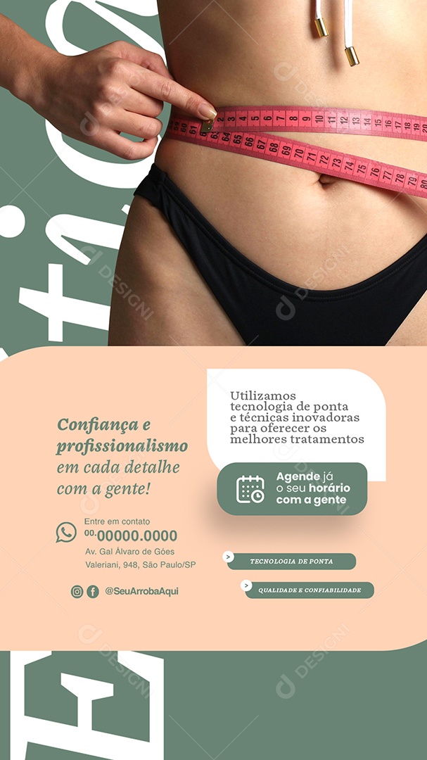 Story Estética Confiança e Profissionalismo Social Media PSD Editável