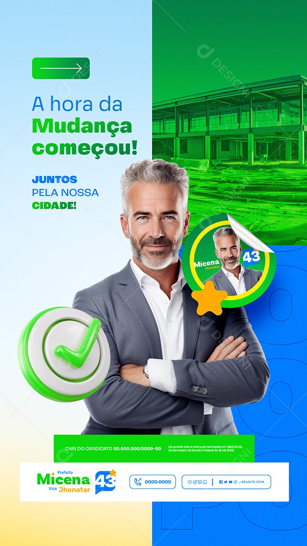 Story Política Juntos pela nossa Cidade Social Media PSD Editável