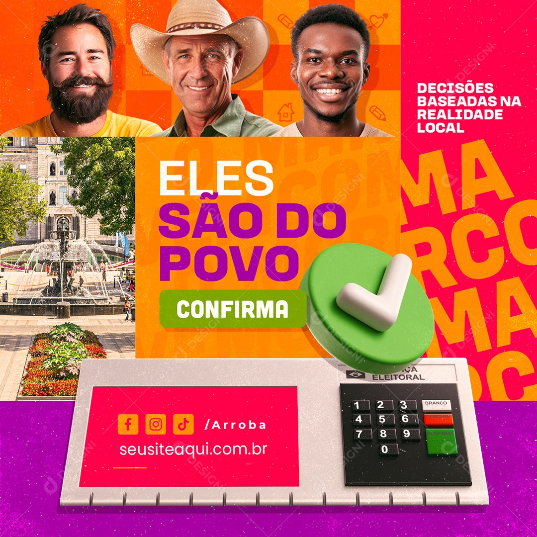 Política Eles São do Povo Social Media PSD Editável