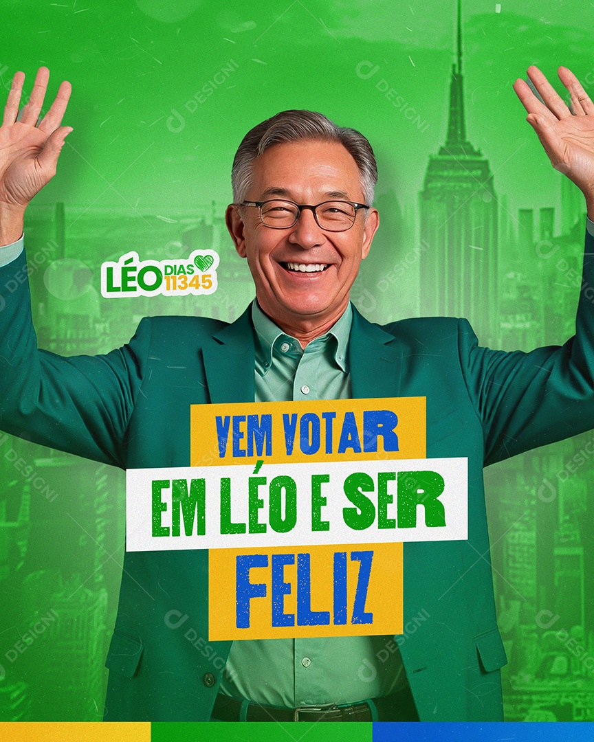 Politica Campanha Eleitoral Prefeito Vereador Social Media PSD Editável