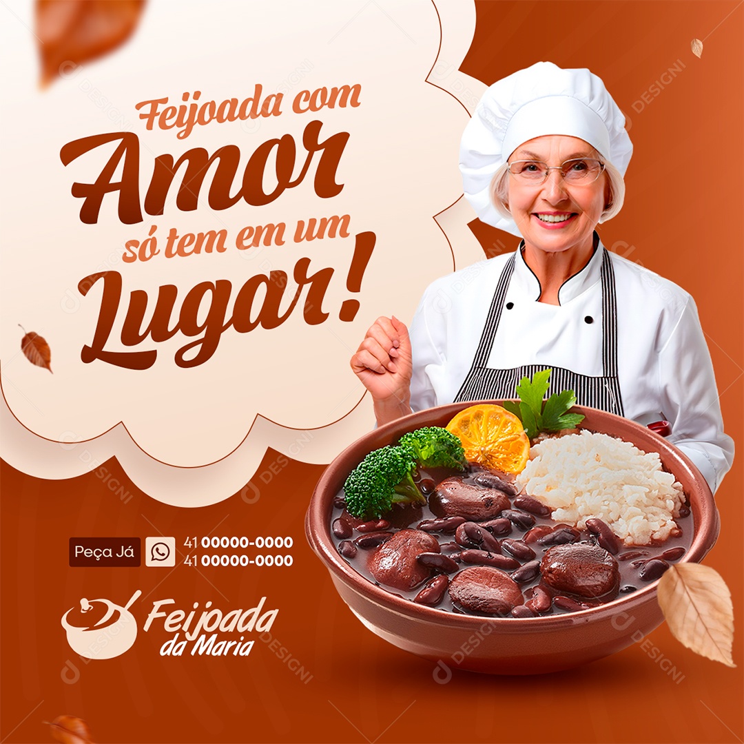 Feijoada com Amor Social Media PSD Editável