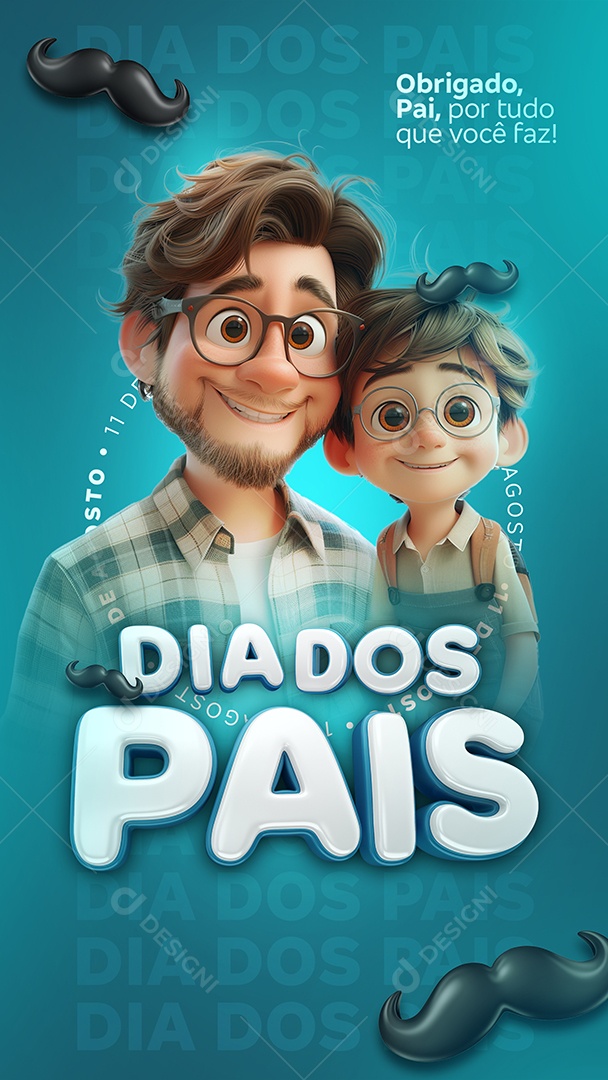 Story Feliz Dia dos Pais Obrigado por Tudo Pai Social Media PSD Editável