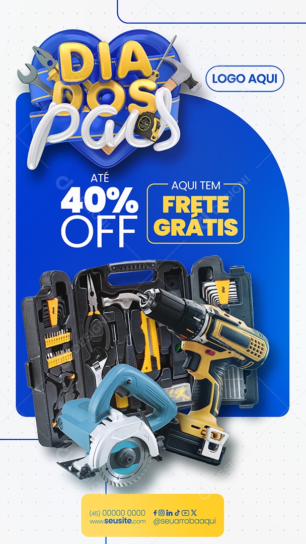 Story Ofertas do Dia dos Pais Social Media PSD Editável