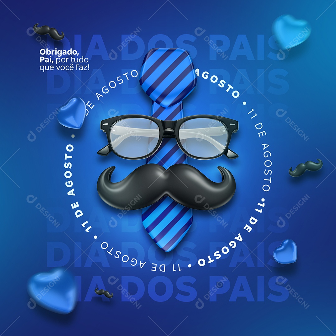 Feliz Dia dos Pais Social Media PSD Editável