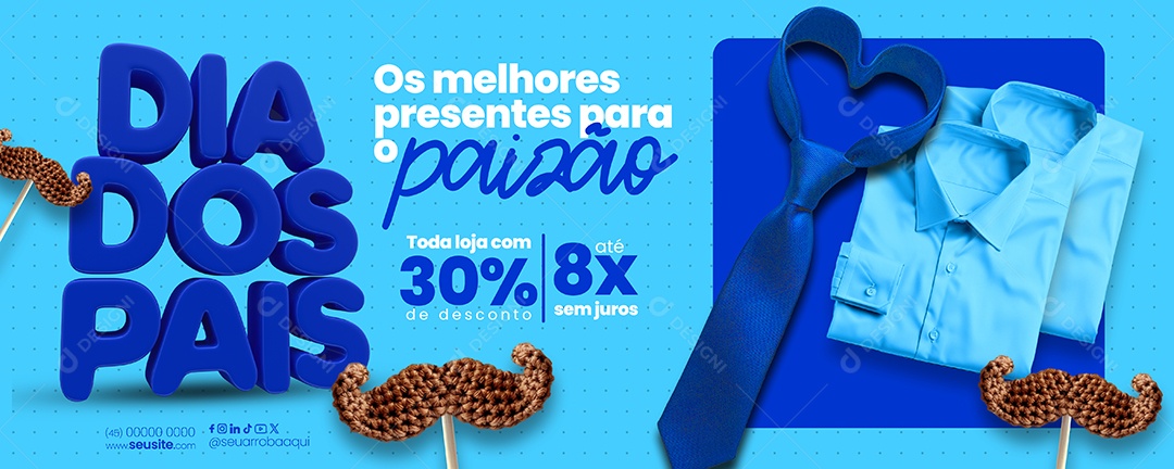 Carrossel do Dia dos Pais Melhores Presentes Para o Paizão Social Media PSD Editável