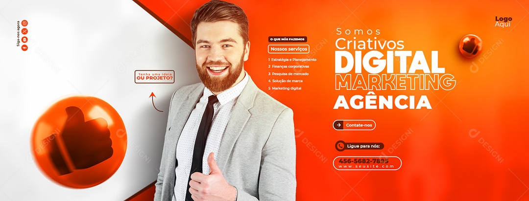 Story Somos Criativos Agência Marketing Tenha Ideia ou Projeto Social Media PSD Editável