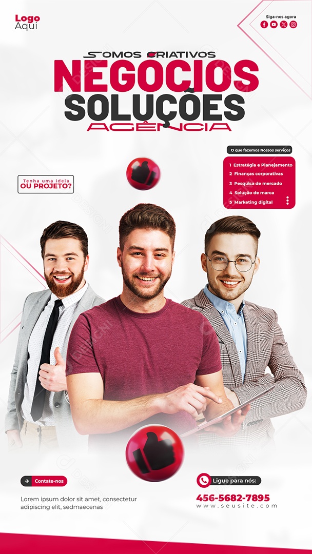 Story Somos Criativos Agência Negócios Soluções Tenha Ideia Social Media PSD Editável