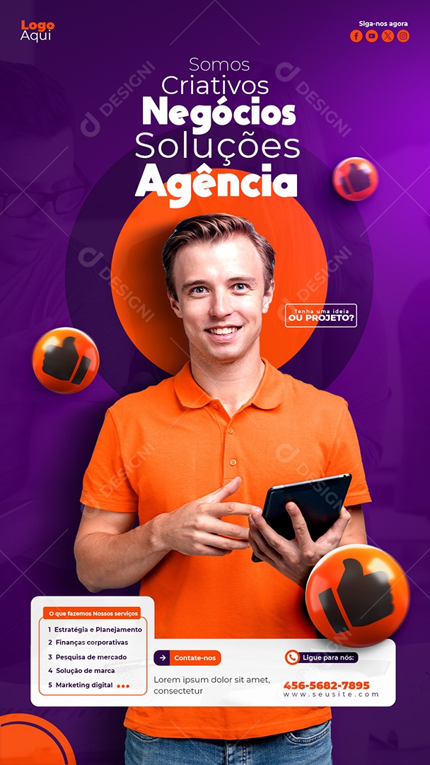 Story Somos Criativos Agência Negócios Soluções Estratégias Social Media PSD Editável