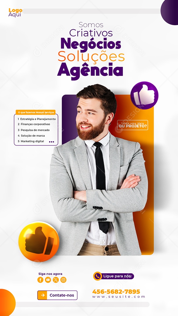 Story Somos Criativos Agência Negócios Soluções Social Media PSD Editável