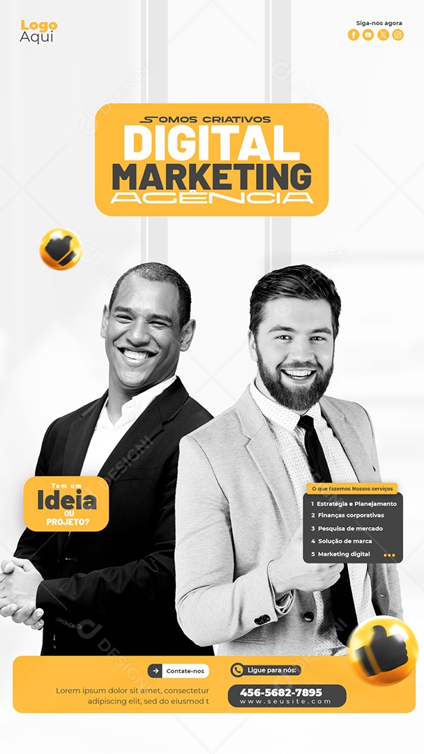 Story Marketing Digital Tenha Ideia ou Projeto Social Media PSD Editável
