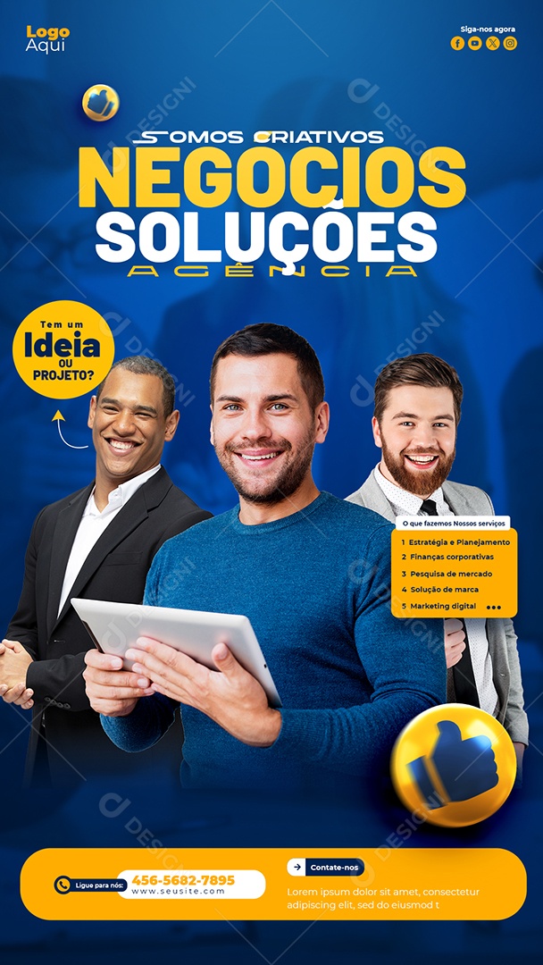 Story Somos Agência Negócios Soluções Social Media PSD Editável