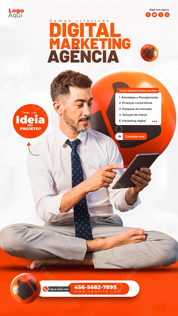 Story Marketing Digital Agência Social Media PSD Editável