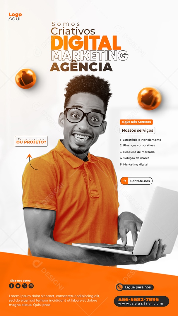 Story Somos Criativos Agência Marketing Social Media PSD Editável