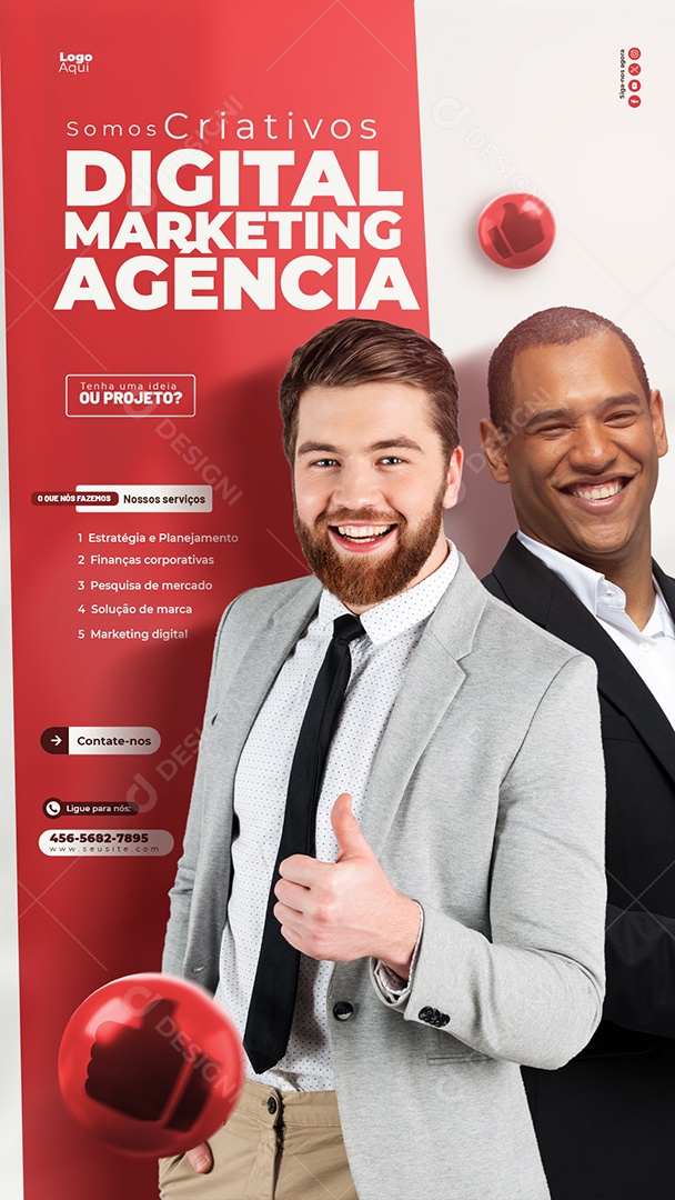 Story Somos Criativos Marketing Digital Social Media PSD Editável