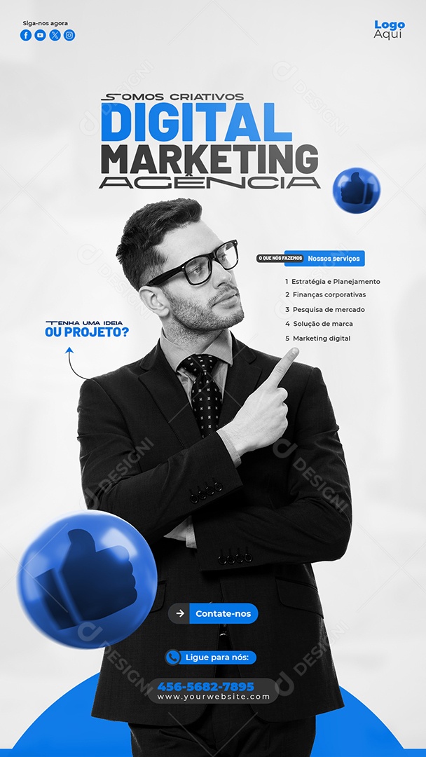 Story Somos Criativos Marketing Digital Agência Social Media PSD Editável