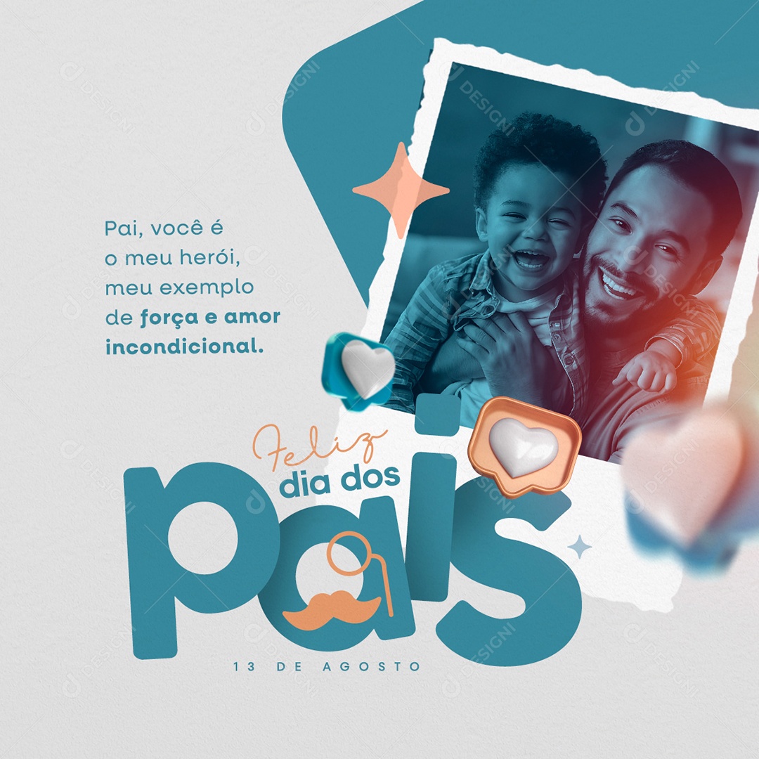 Dia Dos Pais 11 de Agosto Social Media PSD Editável