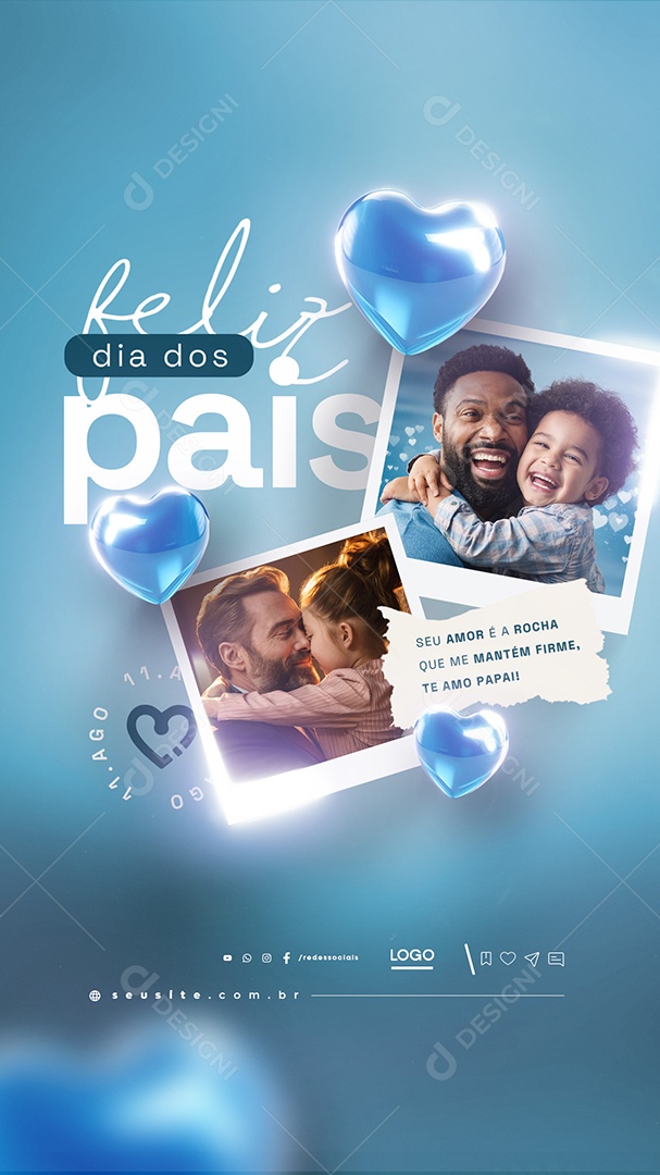 Story Dia dos Pais 11 de Agosto Social Media PSD Editável